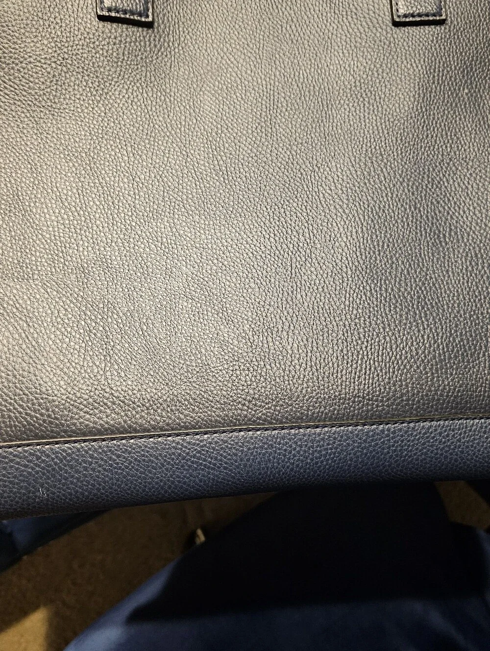 Michael Kors Unisex Navy Blue Leather Tote Bag